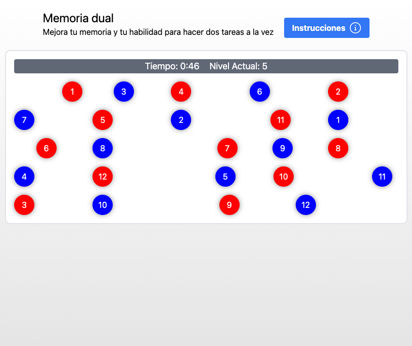 Dual memory game